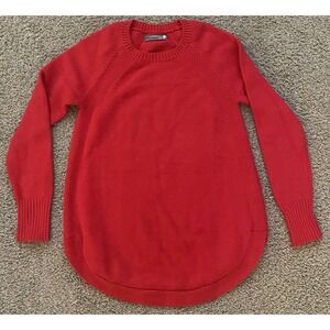 Anthropologie Women's‎ Red Tunic Knit Sweater Rebekah Viscose Blend Size XS